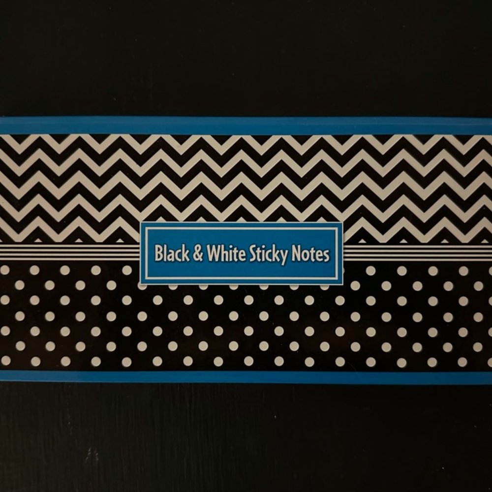 Black & White Sticky Notes